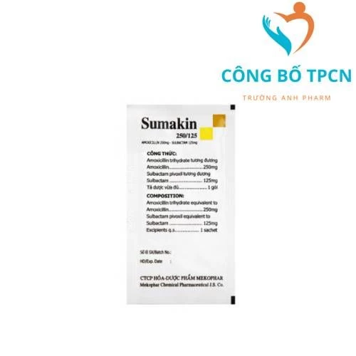 Sumakin 250/125 Mekophar - Thuốc điều trị nhiễm khuẩn tiêu hóa